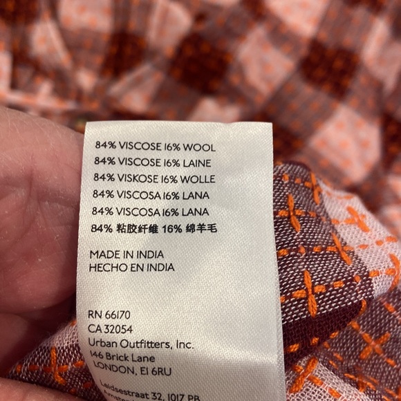 NWT Gingham check wool blend babydoll peplum top pilcro by Anthropologie xs - Picture 13 of 16